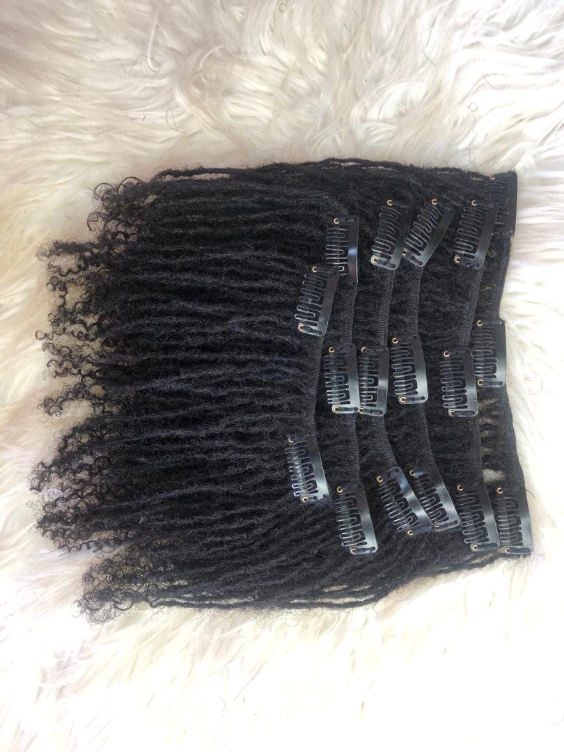 100% human hair handmade sisterlocs clipins